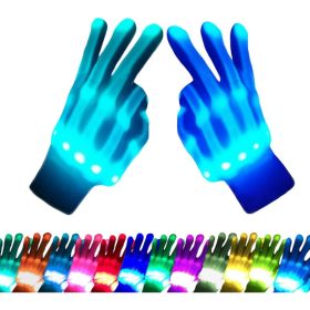 Kids Toys 12 Colors LED Gloves Cool Toys For Age 3-6 Years Old Boys Girls Halloween Costumes Light Up Gloves Stocking Stuffers Christmas Birthday (Option: MULTICOLOR)